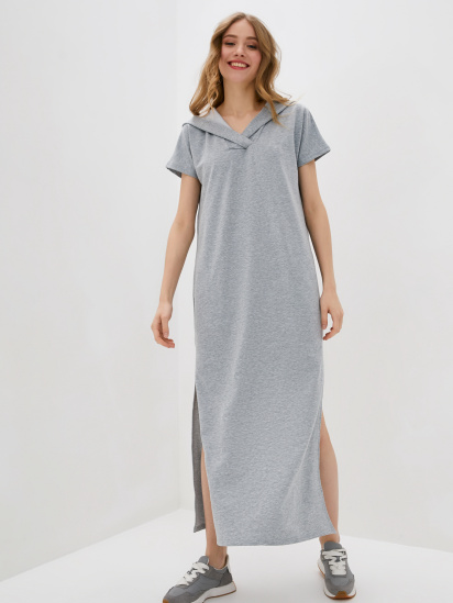 Сукня максі ISSA Plus модель 12091_grey — фото - INTERTOP