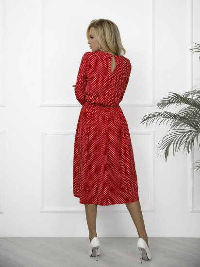Сукня міді ISSA Plus модель 12093_red — фото 3 - INTERTOP