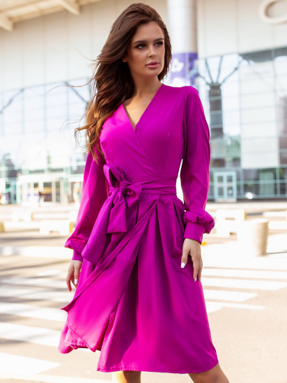 Сукня міні ISSA Plus модель 12098_purple — фото - INTERTOP