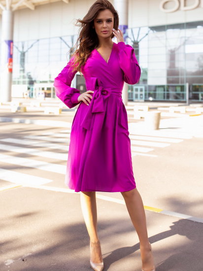 Сукня міні ISSA Plus модель 12098_purple — фото - INTERTOP