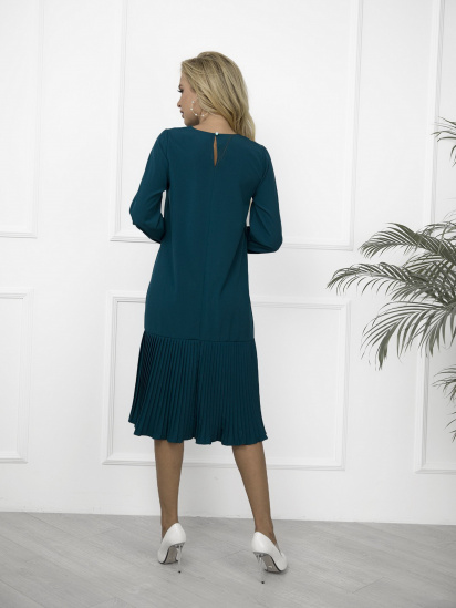 Сукня міді ISSA Plus модель 12112_turquoise — фото 3 - INTERTOP