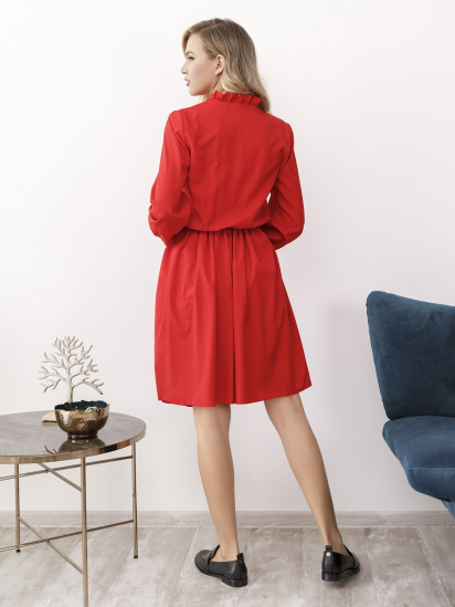 Платье мини ISSA Plus модель 12175_red — фото 3 - INTERTOP