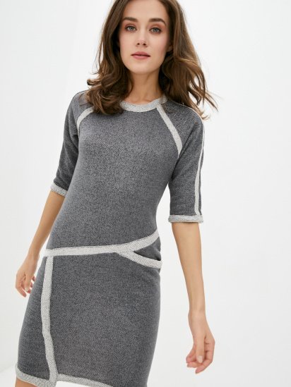 Сукня міні ISSA Plus модель 12177_grey — фото - INTERTOP