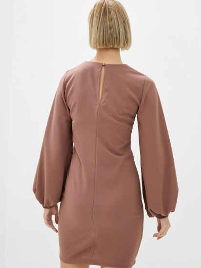 Сукня міні ISSA Plus модель 12194_brown — фото 3 - INTERTOP