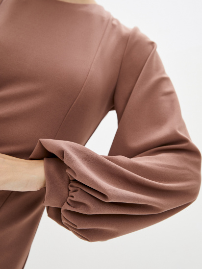 Сукня міні ISSA Plus модель 12194_brown — фото 4 - INTERTOP
