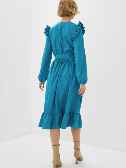 Сукня міді ISSA Plus модель 12197_turquoise — фото 5 - INTERTOP