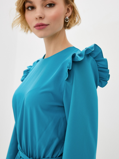 Платье миди ISSA Plus модель 12197_turquoise — фото 7 - INTERTOP