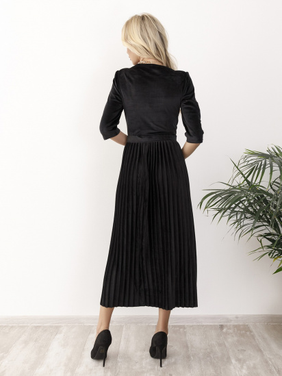 Сукня максі ISSA Plus модель 12248_black — фото 3 - INTERTOP
