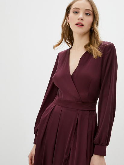 Сукня максі ISSA Plus модель 12273_burgundy — фото - INTERTOP