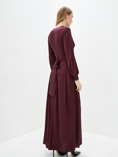 Сукня максі ISSA Plus модель 12273_burgundy — фото 3 - INTERTOP