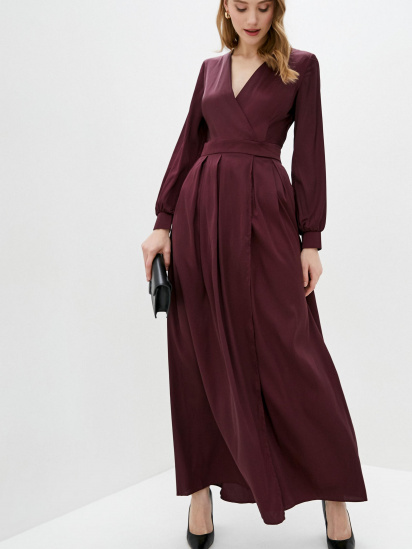 Сукня максі ISSA Plus модель 12273_burgundy — фото 5 - INTERTOP