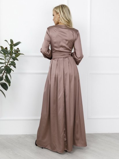 Платье макси ISSA Plus модель 12273_lightbrown — фото 3 - INTERTOP