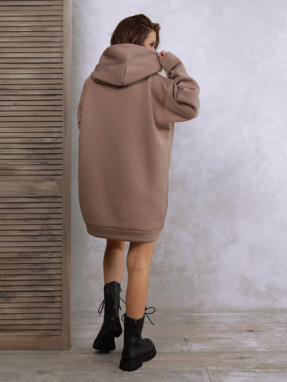 Сукня міні ISSA Plus модель 12281_beige — фото 3 - INTERTOP