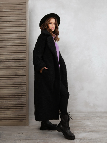 Пальто ISSA Plus модель 12287_black — фото - INTERTOP