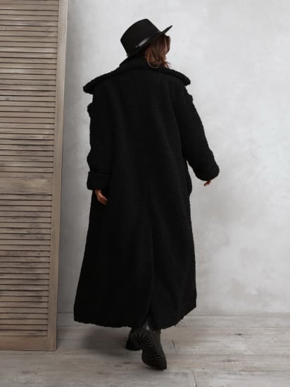 Пальто ISSA Plus модель 12287_black — фото 3 - INTERTOP