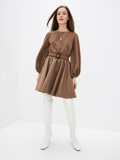 Сукня міні ISSA Plus модель 12297_beige — фото - INTERTOP