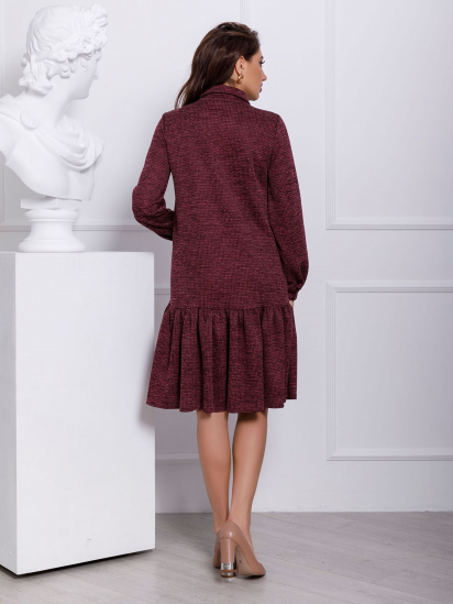 Платье мини ISSA Plus модель 12328_burgundy — фото 3 - INTERTOP