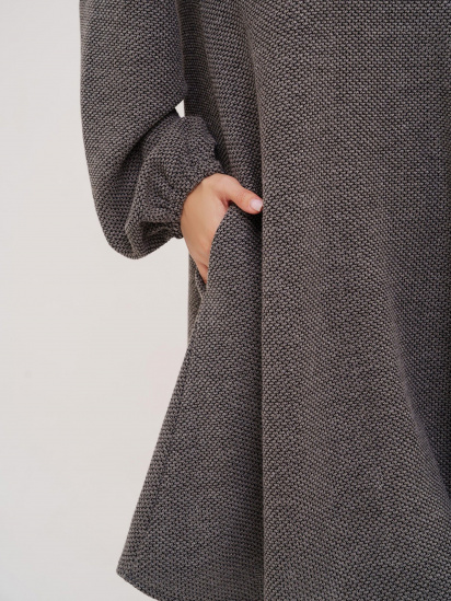 Платье мини ISSA Plus модель 12334A_grey — фото 4 - INTERTOP