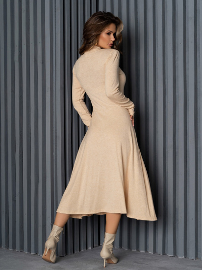Сукня міді ISSA Plus модель 12352A_beige — фото 3 - INTERTOP