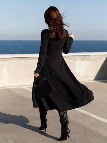 Платья ISSA Plus модель 12352A_black — фото 3 - INTERTOP