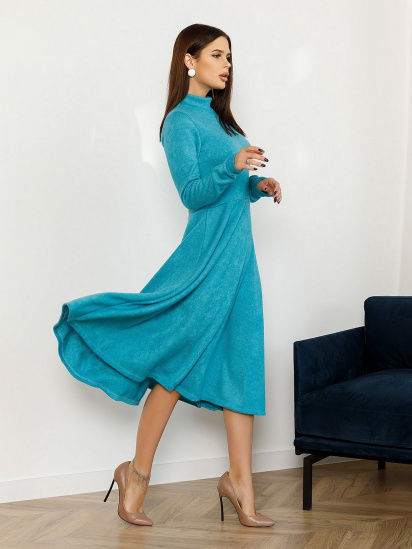 Сукня міді ISSA Plus модель 12352A_turquoise — фото - INTERTOP