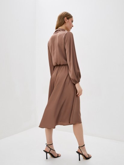 Платье миди ISSA Plus модель 12380_beige — фото 3 - INTERTOP