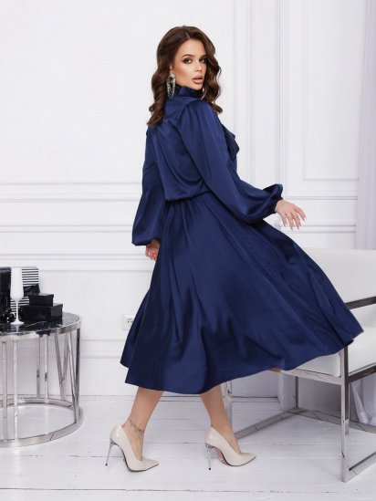 Сукня міді ISSA Plus модель 12380_blue — фото - INTERTOP