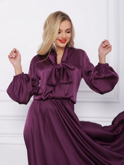 Сукня міді ISSA Plus модель 12380_violet — фото 4 - INTERTOP