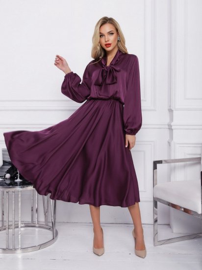 Сукня міді ISSA Plus модель 12380_violet — фото - INTERTOP