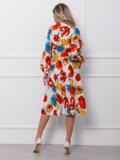 Сукня міді ISSA Plus модель 12416_multicolor — фото 3 - INTERTOP