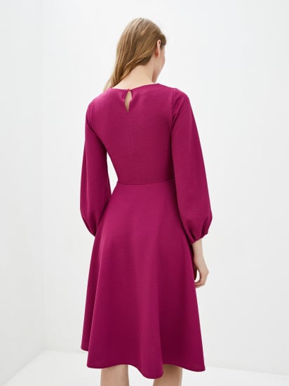 Платье миди ISSA Plus модель 12423_raspberry — фото 3 - INTERTOP