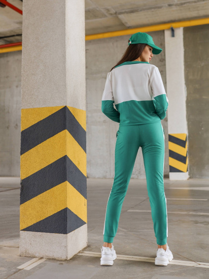 Спортивный костюм ISSA Plus модель 12448_green — фото 3 - INTERTOP