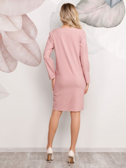 Платье мини ISSA Plus модель 12504_pink — фото 3 - INTERTOP