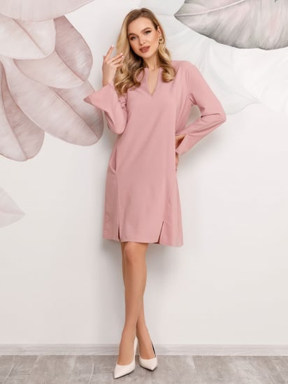 Платье мини ISSA Plus модель 12504_pink — фото - INTERTOP