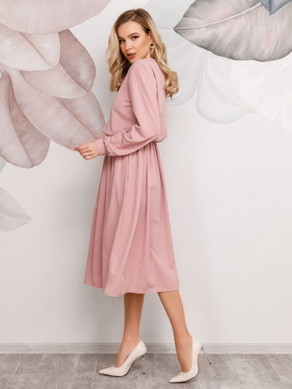 Сукня міді ISSA Plus модель 12510_pink — фото - INTERTOP