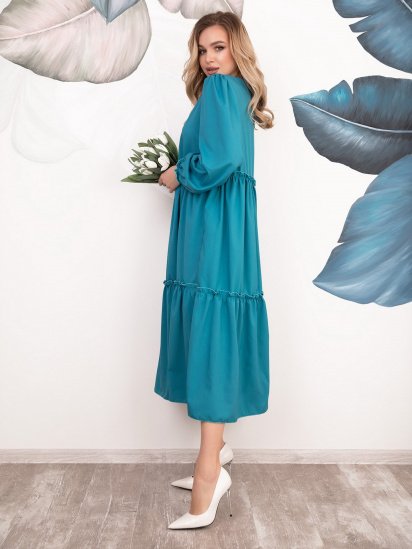 Сукні ISSA Plus модель 12529_turquoise — фото - INTERTOP