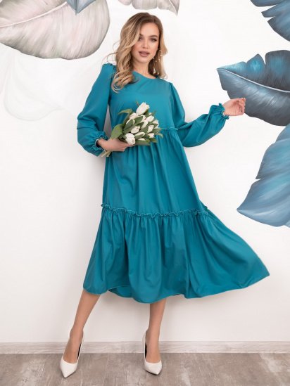 Сукні ISSA Plus модель 12529_turquoise — фото - INTERTOP