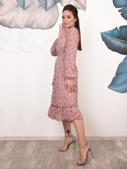 Платье миди ISSA Plus модель 12534_pink — фото - INTERTOP