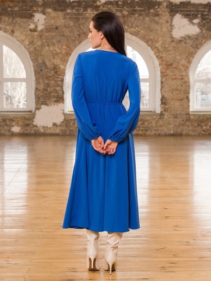 Платье миди ISSA Plus модель 12539_blue — фото 3 - INTERTOP
