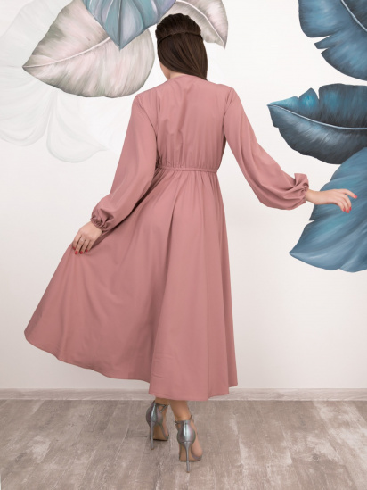 Платье макси ISSA Plus модель 12539_pink — фото 3 - INTERTOP