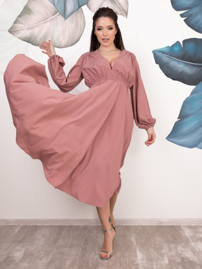 Платье макси ISSA Plus модель 12539_pink — фото 4 - INTERTOP