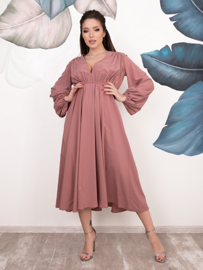 Платье макси ISSA Plus модель 12539_pink — фото - INTERTOP