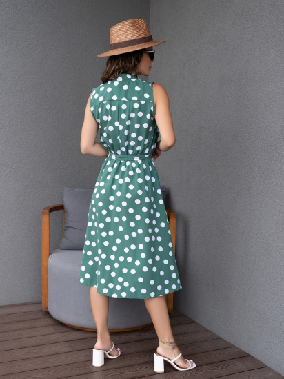Сукня міді ISSA Plus модель 12551_green — фото 3 - INTERTOP