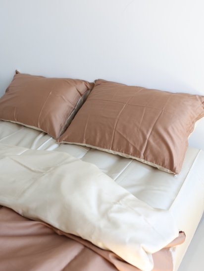 BedclozZzes ­Комплект постільної білизни з тканини Сатин Карамельно-бежевий колір модель 12558 — фото - INTERTOP