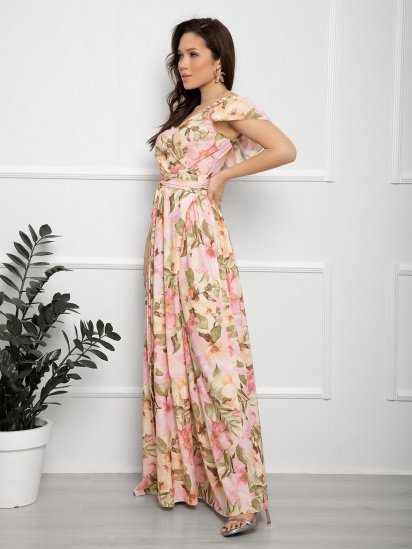 Платье макси ISSA Plus модель 12566_pink — фото - INTERTOP