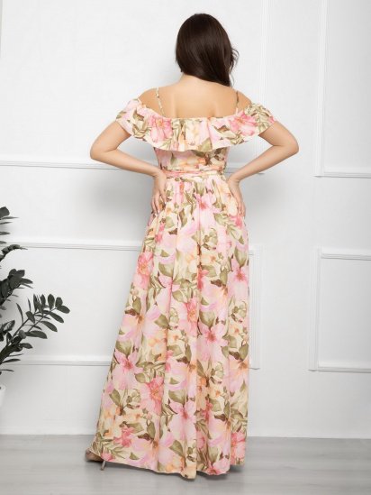 Сукня максі ISSA Plus модель 12566_pink — фото 3 - INTERTOP