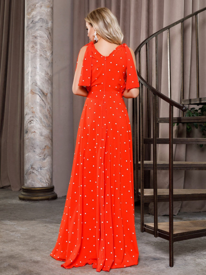 Платье макси ISSA Plus модель 12625_orange — фото 3 - INTERTOP
