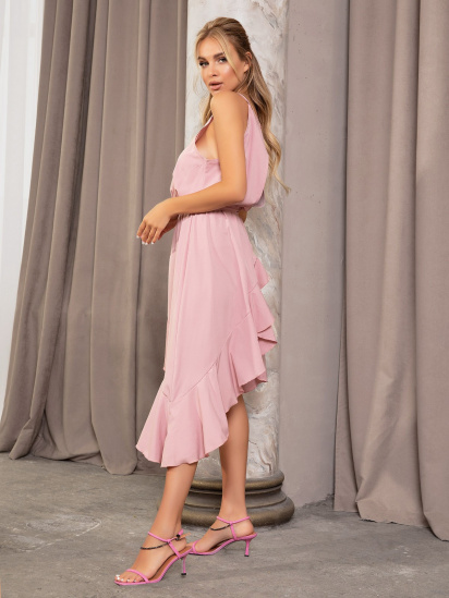 Платье мини ISSA Plus модель 12637_pink — фото 3 - INTERTOP