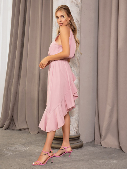 Платье мини ISSA Plus модель 12637_pink — фото 4 - INTERTOP