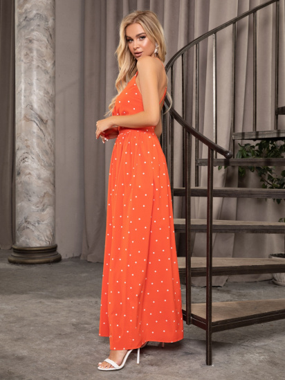 Платье макси ISSA Plus модель 12652_orange — фото 3 - INTERTOP